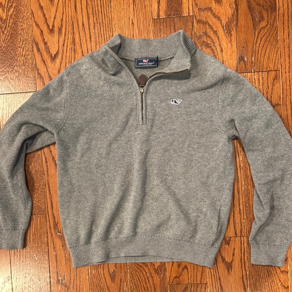 Vineyard Vines Gray Half-Zip Sweater 🐳